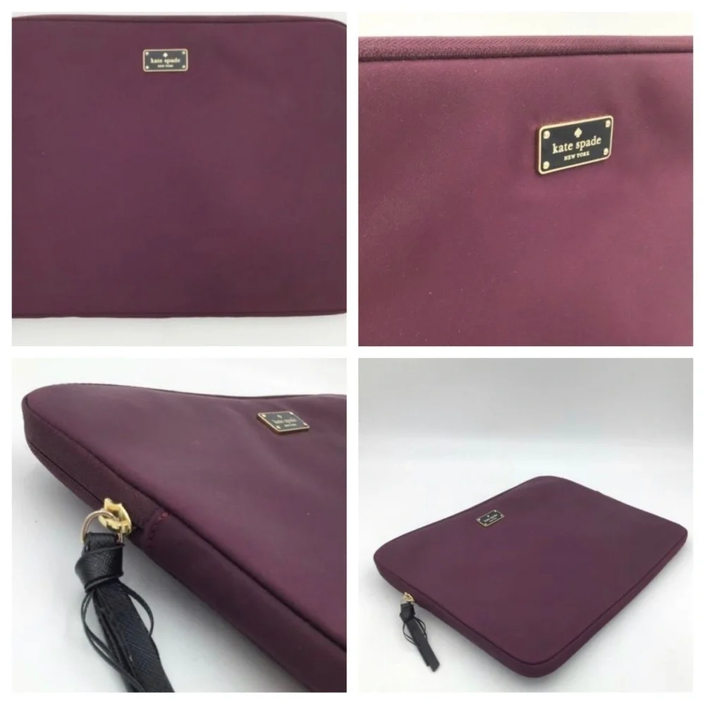 Kate Spade authenticated‎ Purple Protective  Laptop Zip Closure Sleeve 13”